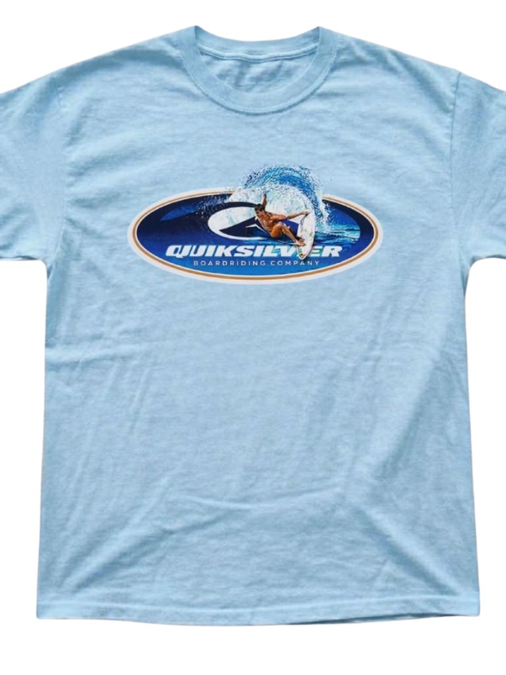 Quiksilver Light Blue Surf Logo Tee